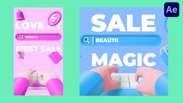 Videohive Cute 3D Sale Promo