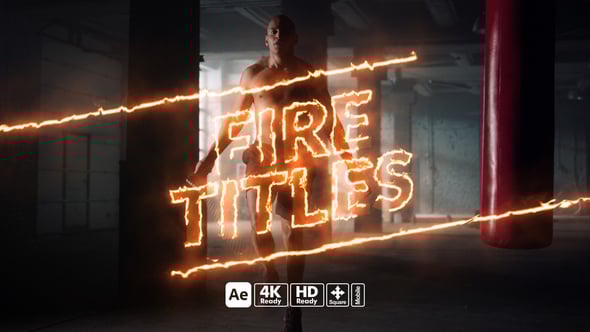 Videohive Fire Titles 56536636