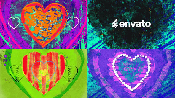 Videohive Hand Drawn Hearts Logo