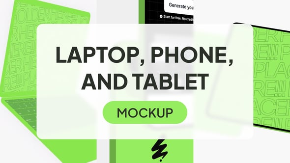 Videohive Mockup Laptop, Phone, and Tablet PACK