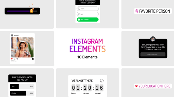 Videohive Instagram Elements 56304148