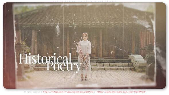 Videohive Historical Poetry Slideshow