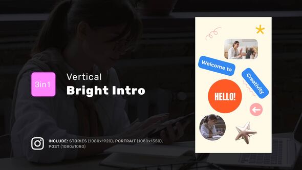 Videohive Vertical Bright Intro