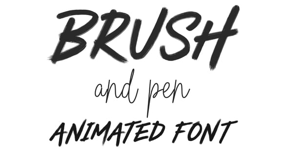 Videohive Brush and Pen Animated Font
