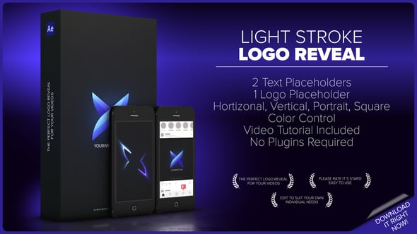 Videohive Light Stroke Logo Reveal 56416541