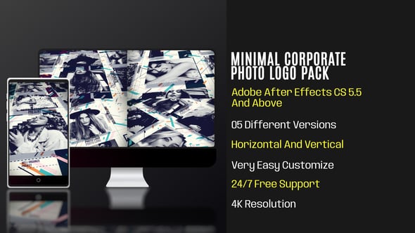 Videohive Minimal Corporate Photo Logo Pack