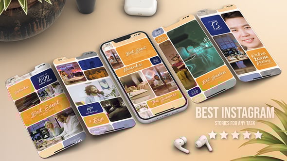Videohive E-Learning Event Multi Screen Instagram Reel Split