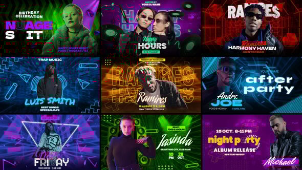 Videohive Night Clup Freeze Frame