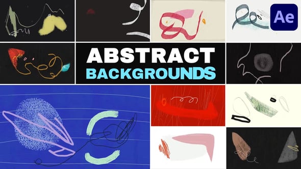 Videohive Abstract Scribble Looped Backgrounds | After Effects