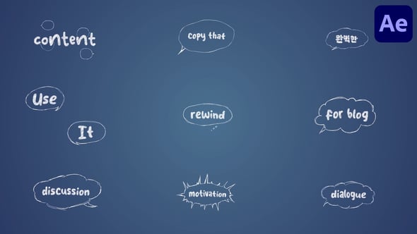 Videohive Scribble Speech Bubbles Titles for After Effects