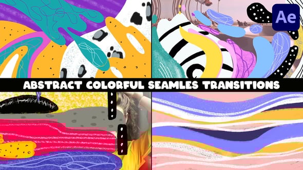 Videohive Abstract Colorful Seamles Transitions for After Effects