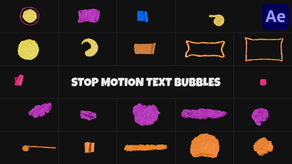 Videohive Stop Motion Text Bubbles | After Effects
