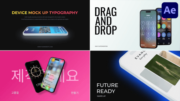 Videohive Device Mock Up Typography | After Effects