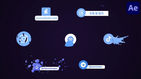 Videohive Liquid Titles And Social Media | After Effects