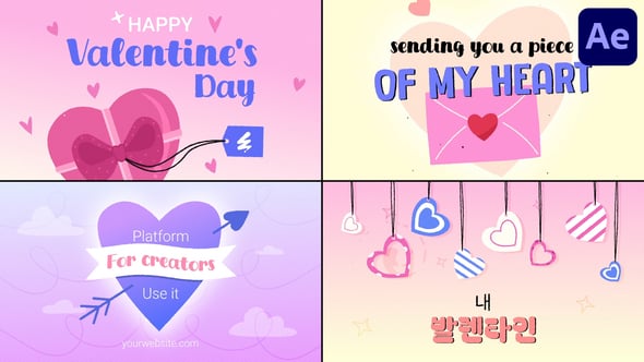Videohive Valentines Typography for After Effects