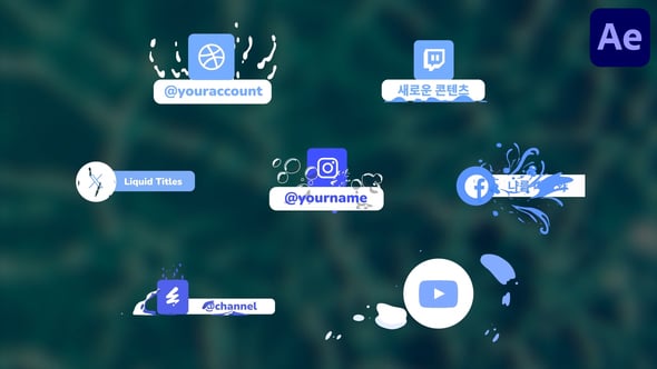 Videohive Social Media Liquid Titles for After Effects