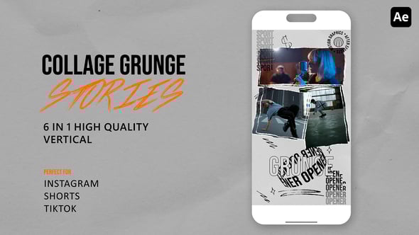 Videohive Collage Grunge Stories