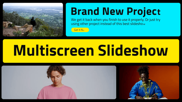 Videohive Colorful Multiscreen Slideshow 56080878