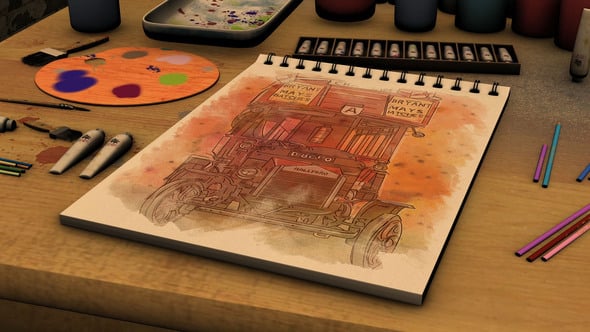 Videohive Sketchbook Slideshow