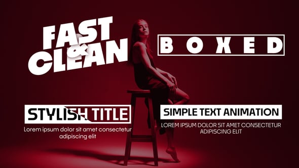 Videohive Fast and Clean Text Animations