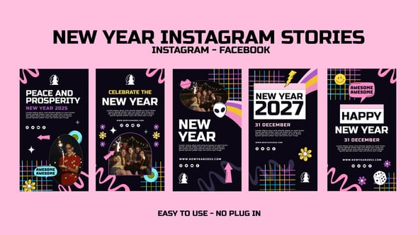 Videohive New Year Instagram Stories 56047229