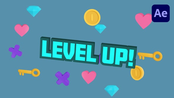 Videohive Level Up Fun Gaming Title
