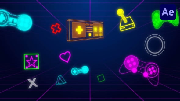 Videohive Gaming Icon Loopable Overlay