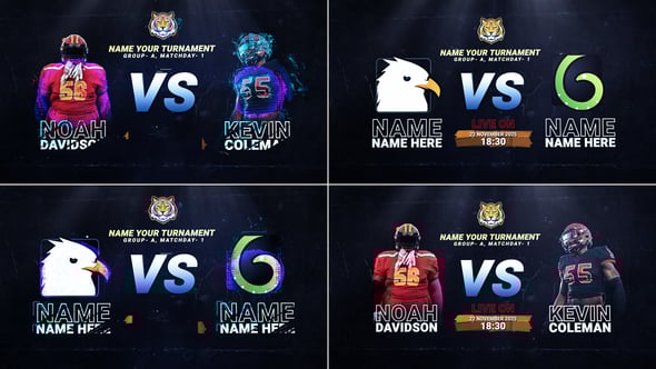 Videohive Sports Team VS Team Card // Sports VS Card // Football Scoreboard VS