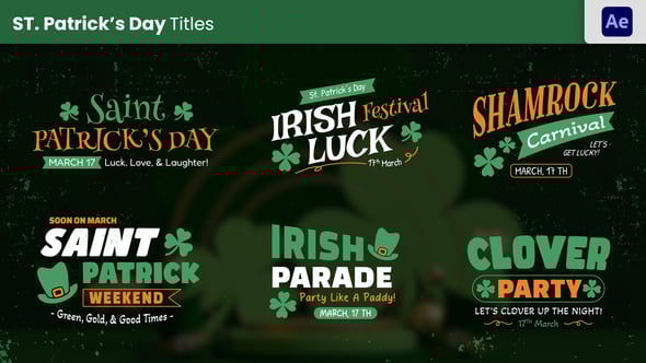 Videohive St Patrick’s Day Title