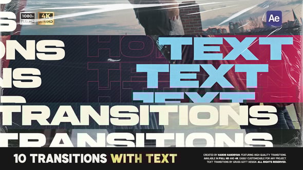 Videohive Text Transitions 56438334