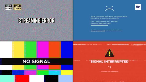 Videohive Signal Lost Overlays