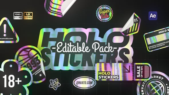 Videohive Holographic Stickers & Labels
