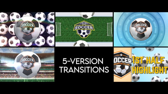 Videohive Soccer Transitions – 5 Versions