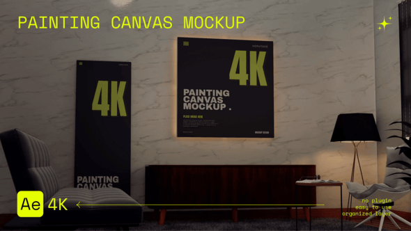 Videohive Painting Canvas Mockup