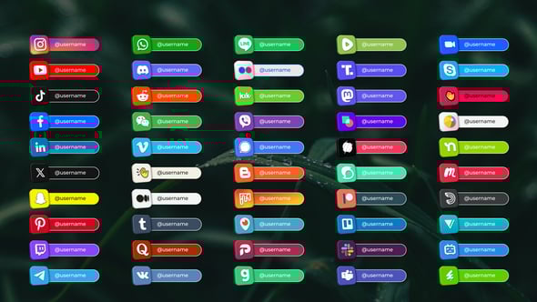 Videohive 50+ Social Media Lower Thirds Template for After Effects