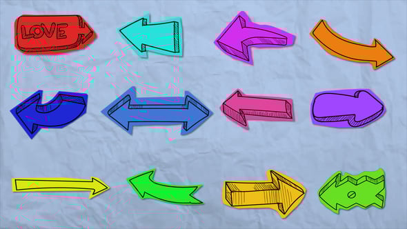 Videohive Paper Unfolding Arrows