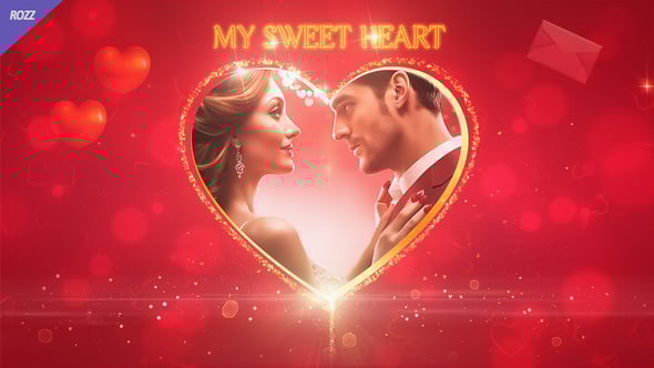Videohive Valentine Lovely Heart Opener Photo Reveal
