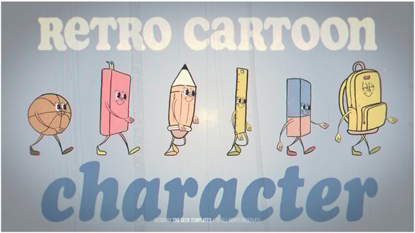 Videohive Retro Cartoon Character – Back to School