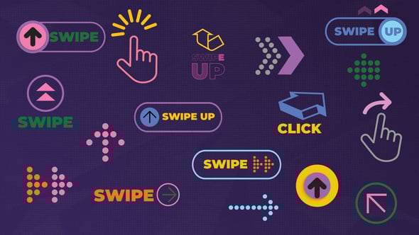 Videohive Swipe Up Arrows UI Social Media Elements Interface