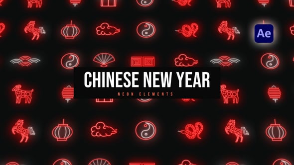 Videohive Chinese New Year Neon Icons