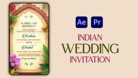 Videohive Indian Wedding Invitation After Effects 57172514