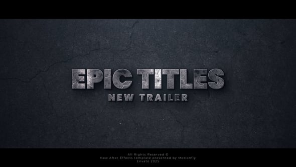 Videohive Epic Cinematic Trailer Titles