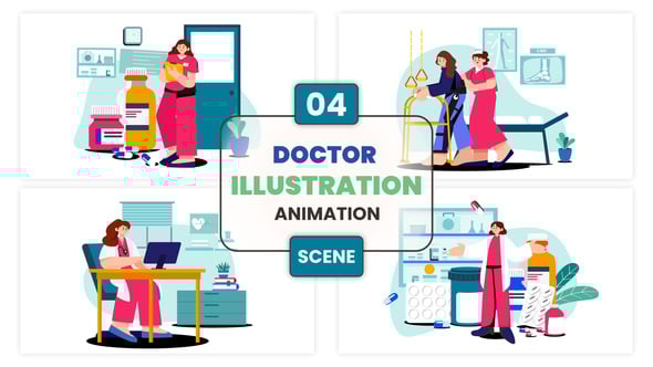 Videohive Doctor Illustration Animation Scene