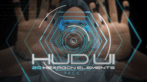 Videohive Hud UI Hexagon Elements – Pack 1