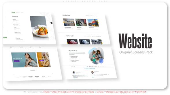 Videohive Website Screen Pack