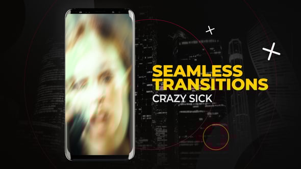 Videohive Vertical Crazy Sick Transitions | After Effects