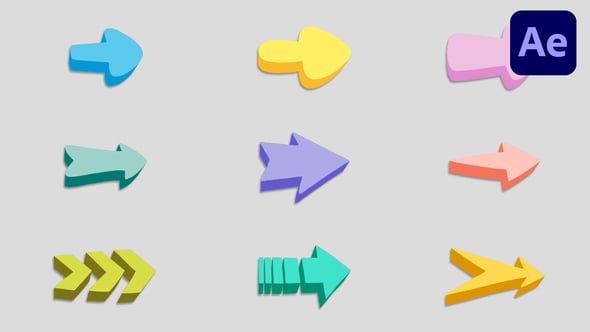 Videohive Cartoon 3D Arrow | After Effects