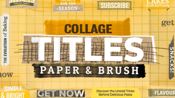 Videohive Collage Paper Brush Titles