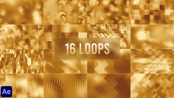 Videohive Golden Background Loops Collection