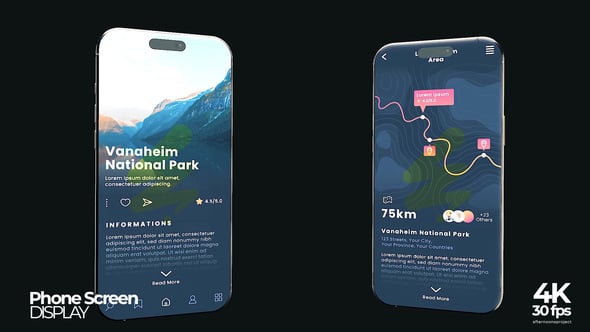 Videohive Dynamic Phone Screen Display Mockup